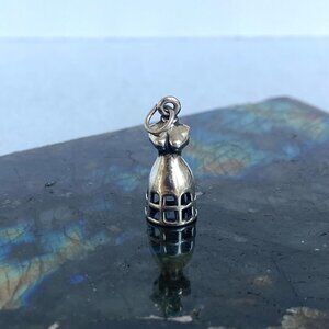 Vintage Sunwest Sterling Silver 925 3 Dimensional Dress Form Charm Pendant